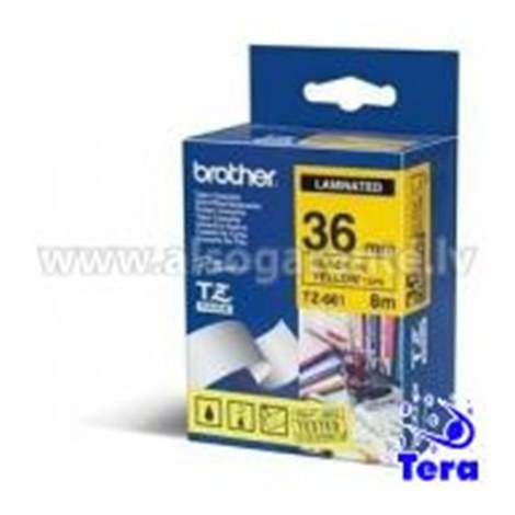 Brother | 661 | Laminated tape | Thermal | Black on yellow | Roll (3.6 cm x 8 m) - 2